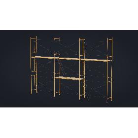 Scaffolds Modular LODs GameReady 3D model